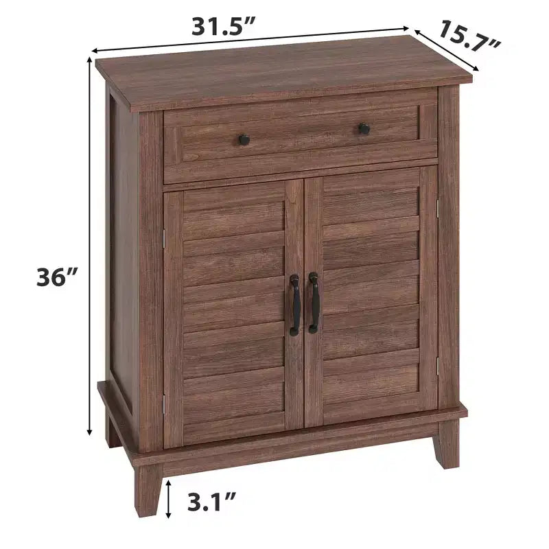 Meuble de rangement de ferme avec 3 étagères réglables et 7 niveaux de hauteur – Rustique