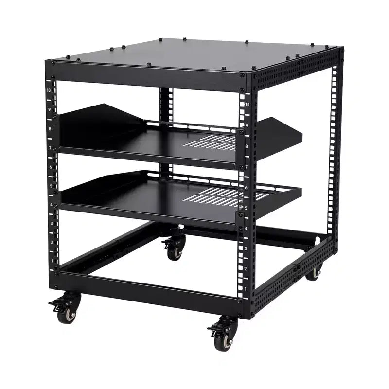 Baie de serveur à cadre ouvert 20U, profondeur réglable de 23 à 40 pouces, montage mural et rack réseau autoportant, pouvant accueillir tout votre équipement informatique/AV