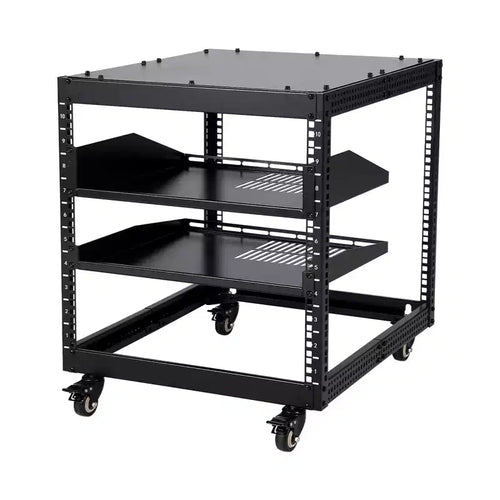 Baie de serveur à cadre ouvert 20U, profondeur réglable de 23 à 40 pouces, montage mural et rack réseau autoportant, pouvant accueillir tout votre équipement informatique/AV