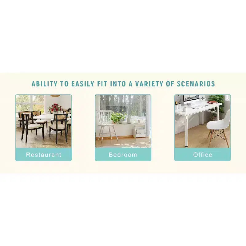 Lot de 4 Chaises de Salle à Manger Noires Minimalistes et Ergonomiques avec Dossier Courbé – Assise en PU