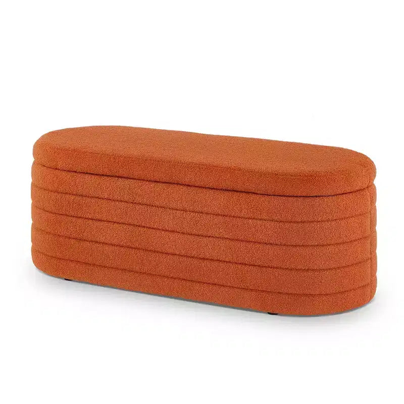 Banc coffre de rangement moderne – Orange