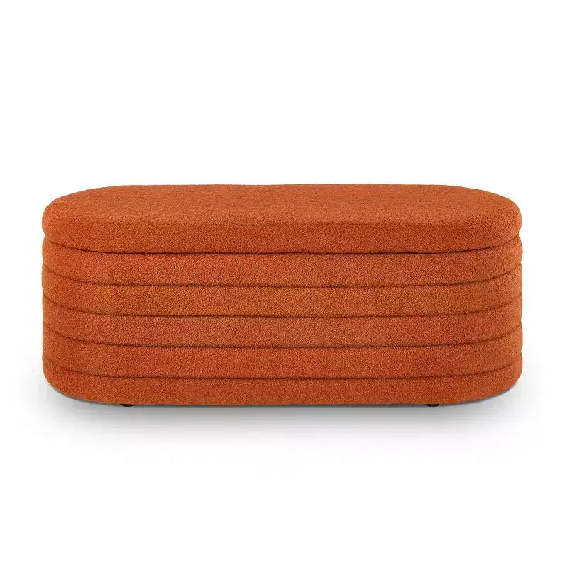 Banc coffre de rangement moderne – Orange