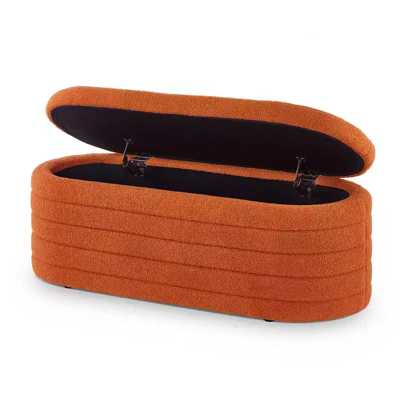 Banc coffre de rangement moderne – Orange