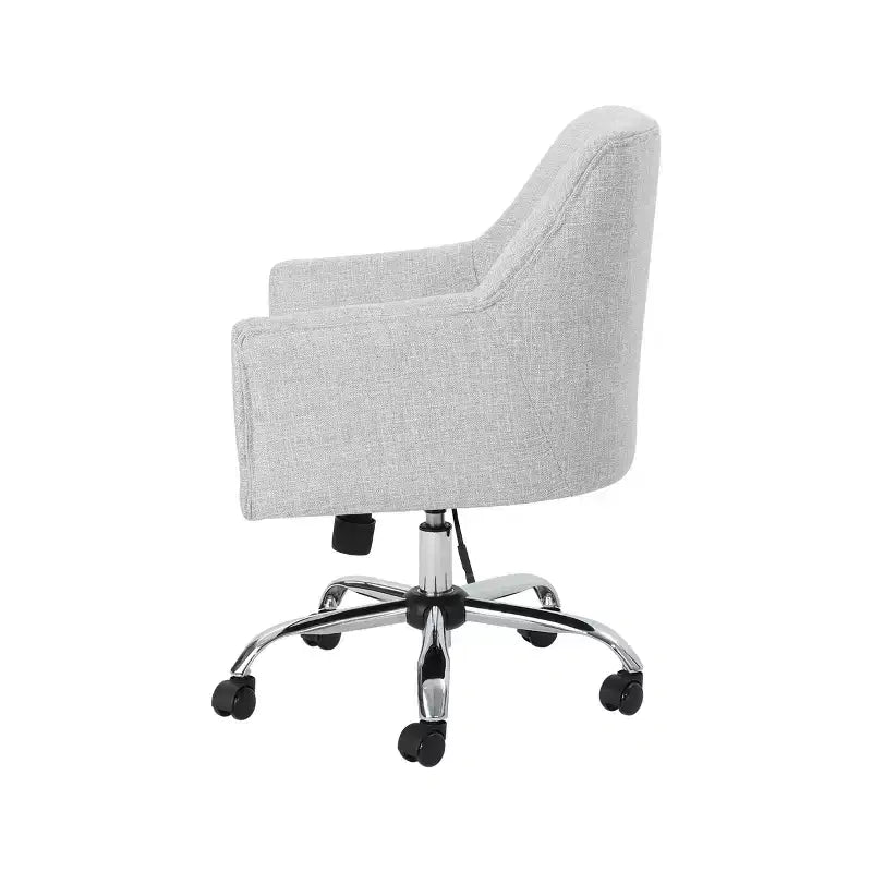 Chaise de bureau pivotante à hauteur réglable, style Mid-Century Modern – Tissu
