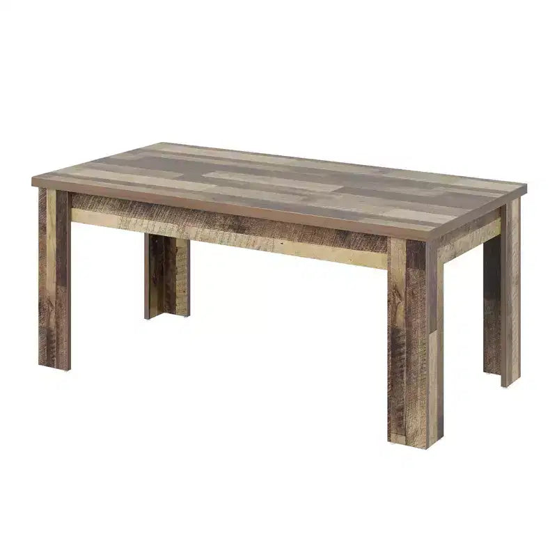 Table à manger de ferme pour 4 personnes - Table rectangulaire rustique en bois de 63 pouces pour petits espaces et appartements