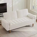 Canapé 2 places en velours de style moderne du milieu du siècle de 55" avec coussins et oreiller