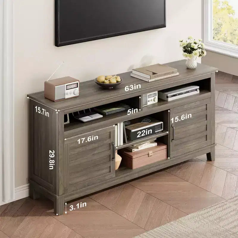 Meubles et Consoles TV, Meuble TV Moderne pour TV Jusqu'à 63'', Meuble TV avec Étagères Réglables, Meuble TV pour Salon, Chambre à Coucher