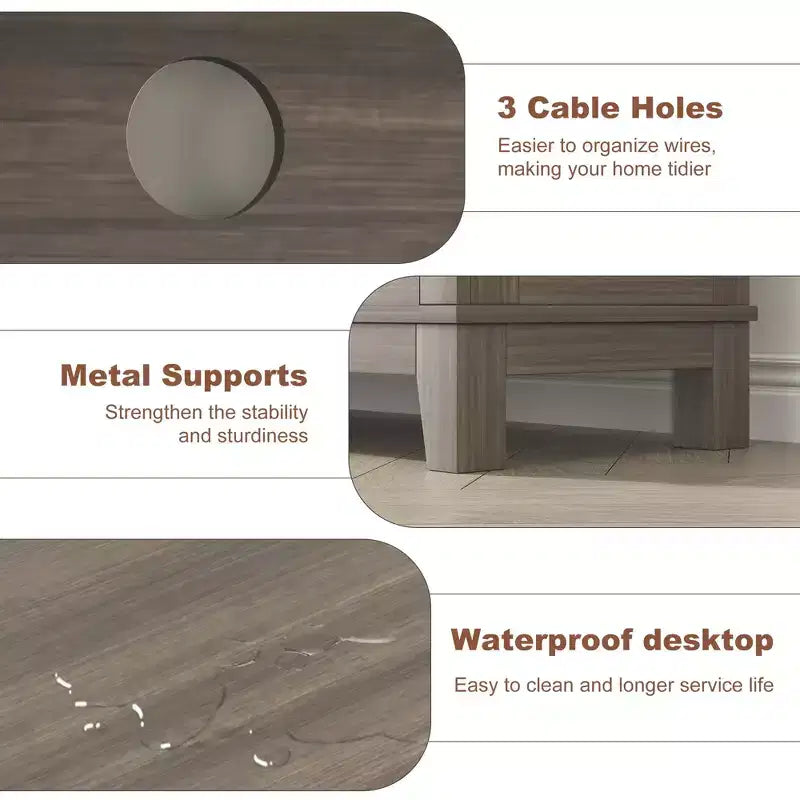 Meubles et Consoles TV, Meuble TV Moderne pour TV Jusqu'à 63'', Meuble TV avec Étagères Réglables, Meuble TV pour Salon, Chambre à Coucher