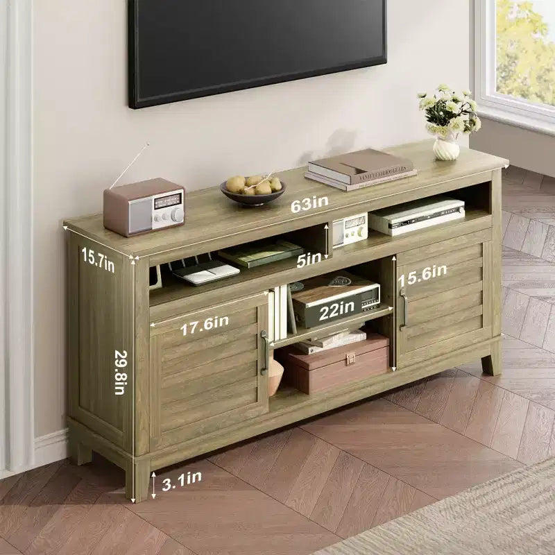 Meubles et Consoles TV, Meuble TV Moderne pour TV Jusqu'à 63'', Meuble TV avec Étagères Réglables, Meuble TV pour Salon, Chambre à Coucher