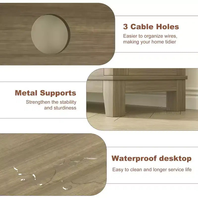 Meubles et Consoles TV, Meuble TV Moderne pour TV Jusqu'à 63'', Meuble TV avec Étagères Réglables, Meuble TV pour Salon, Chambre à Coucher