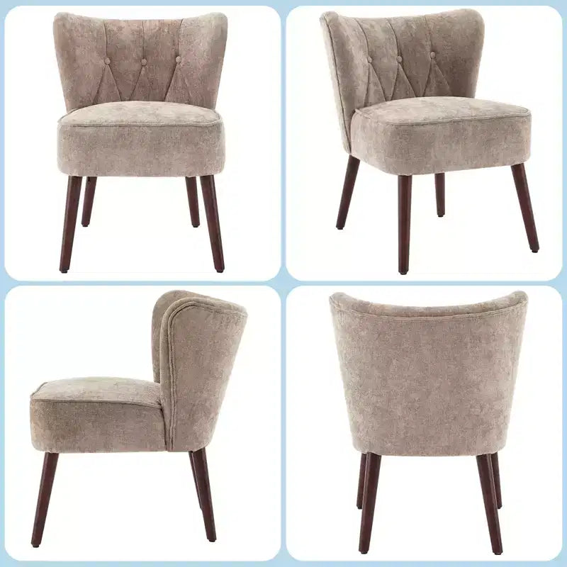 Fauteuil d'appoint pour salon, fauteuil de salon en bois et tissu, chaise d'appoint pour salon, chambre, salle de lecture