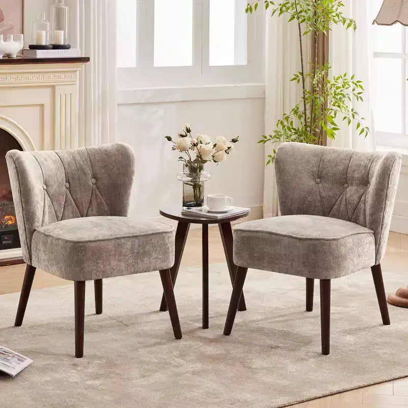 Fauteuil d'appoint pour salon, fauteuil de salon en bois et tissu, chaise d'appoint pour salon, chambre, salle de lecture