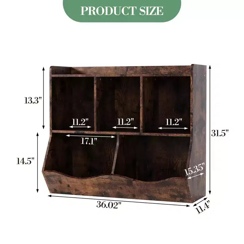 Étagère à Livres pour Enfants et Rangement de Jouets Multi-Étagères avec Casiers, Meuble de Rangement pour Garçons Filles, pour Salle de Jeux d'Enfants, Couloir, Maternelle, École