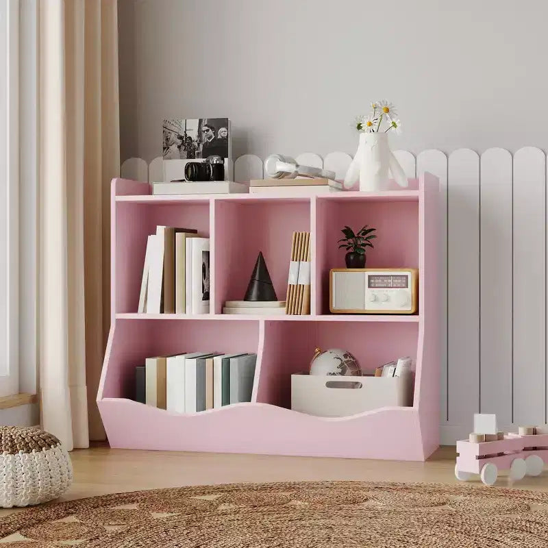 Étagère à Livres pour Enfants et Rangement de Jouets Multi-Étagères avec Casiers, Meuble de Rangement pour Garçons Filles, pour Salle de Jeux d'Enfants, Couloir, Maternelle, École