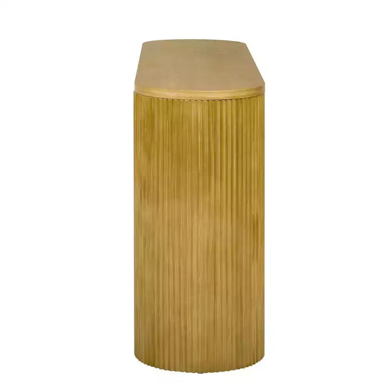 Table console moderne nervurée à 2 tiroirs – Table d'entrée et de coiffeuse