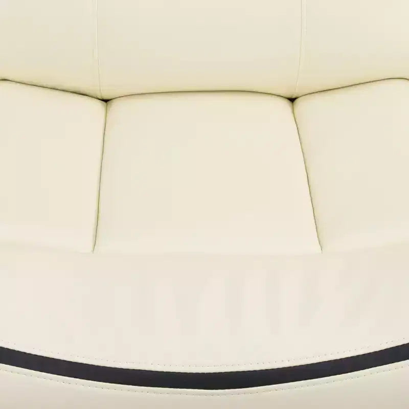 Canapé inclinable électrique 3 places avec port USB, éclairage LED et tablette réversible – Écru